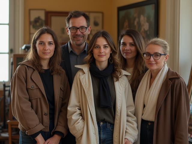 Foto del team Studio d'Arte Bellini nello studio artistico a Firenze